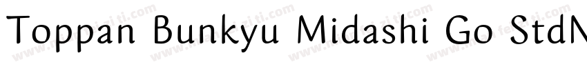 Toppan Bunkyu Midashi Go StdN字体转换